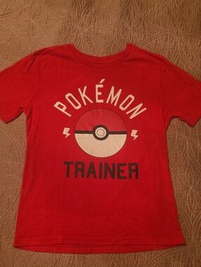 Pokemon Red 'Trainer' Kids Tee with Poké Ball Graphic